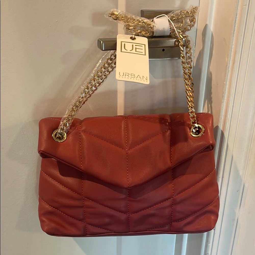 Urban Expressions Quilted Red Shoulder Bag